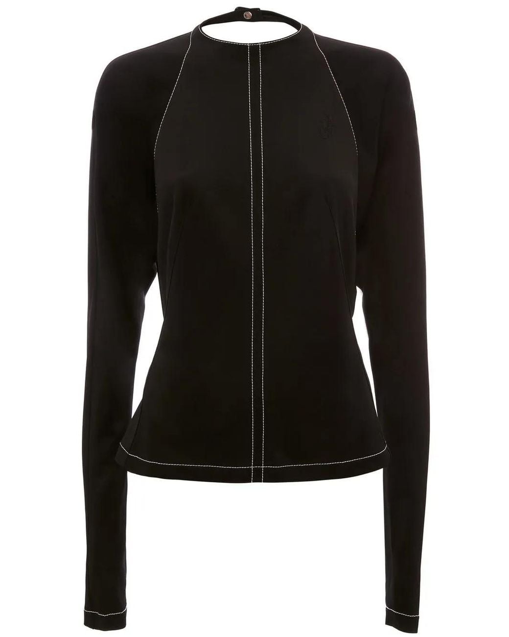 J.W. Anderson Black Open-Back Long-Sleeve Top