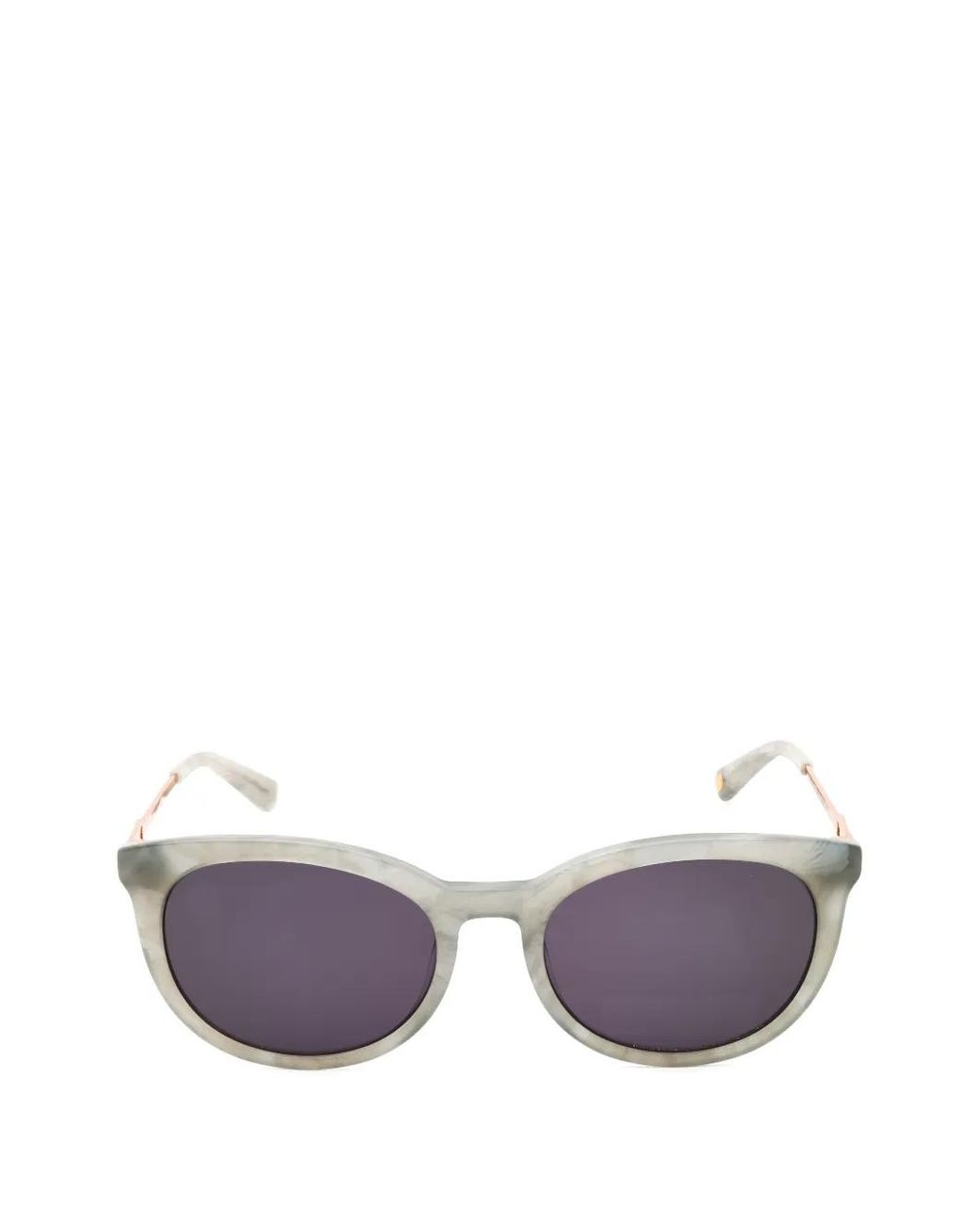 Anne Klein Gray Oval-Frame Sunglasses