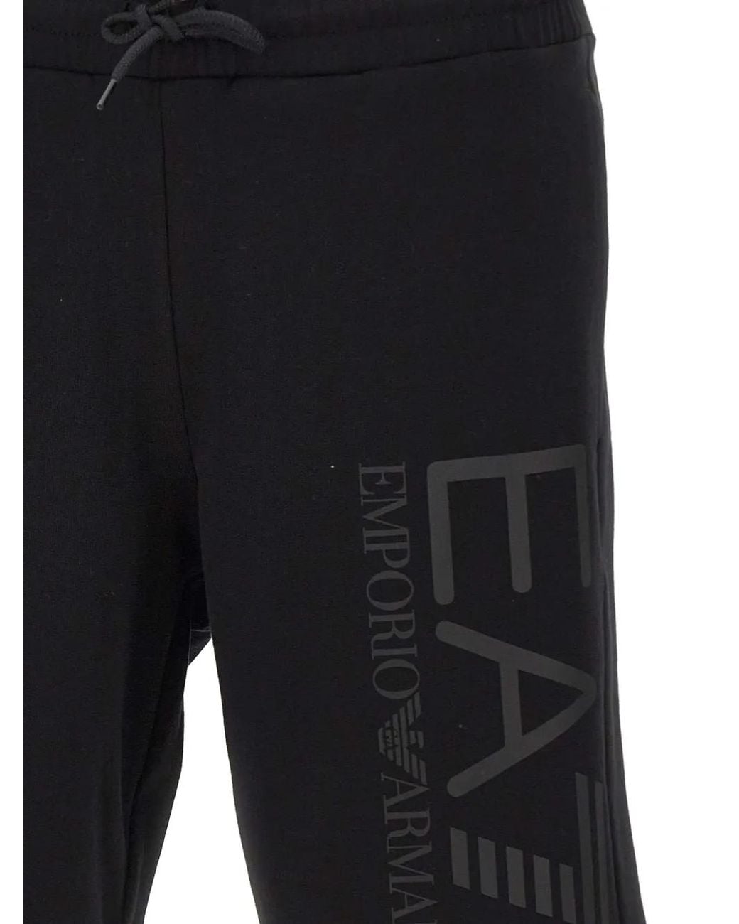 EA7 Black Core Identity Logo Elasticated Shorts for men