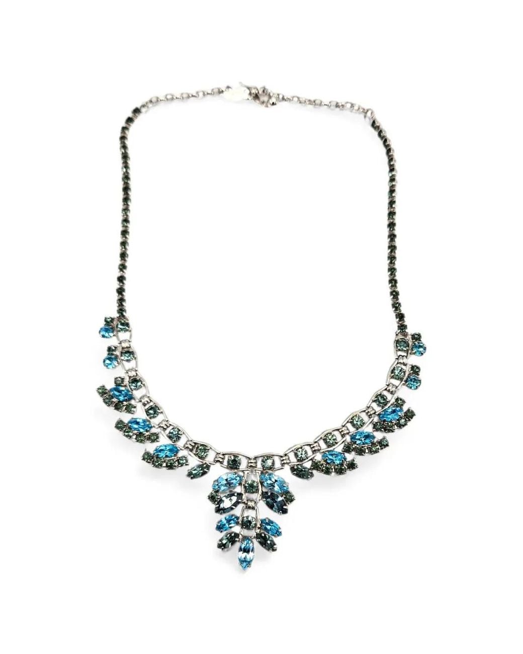 Madison Blue Rhinestone-Embellished Chain Necklace