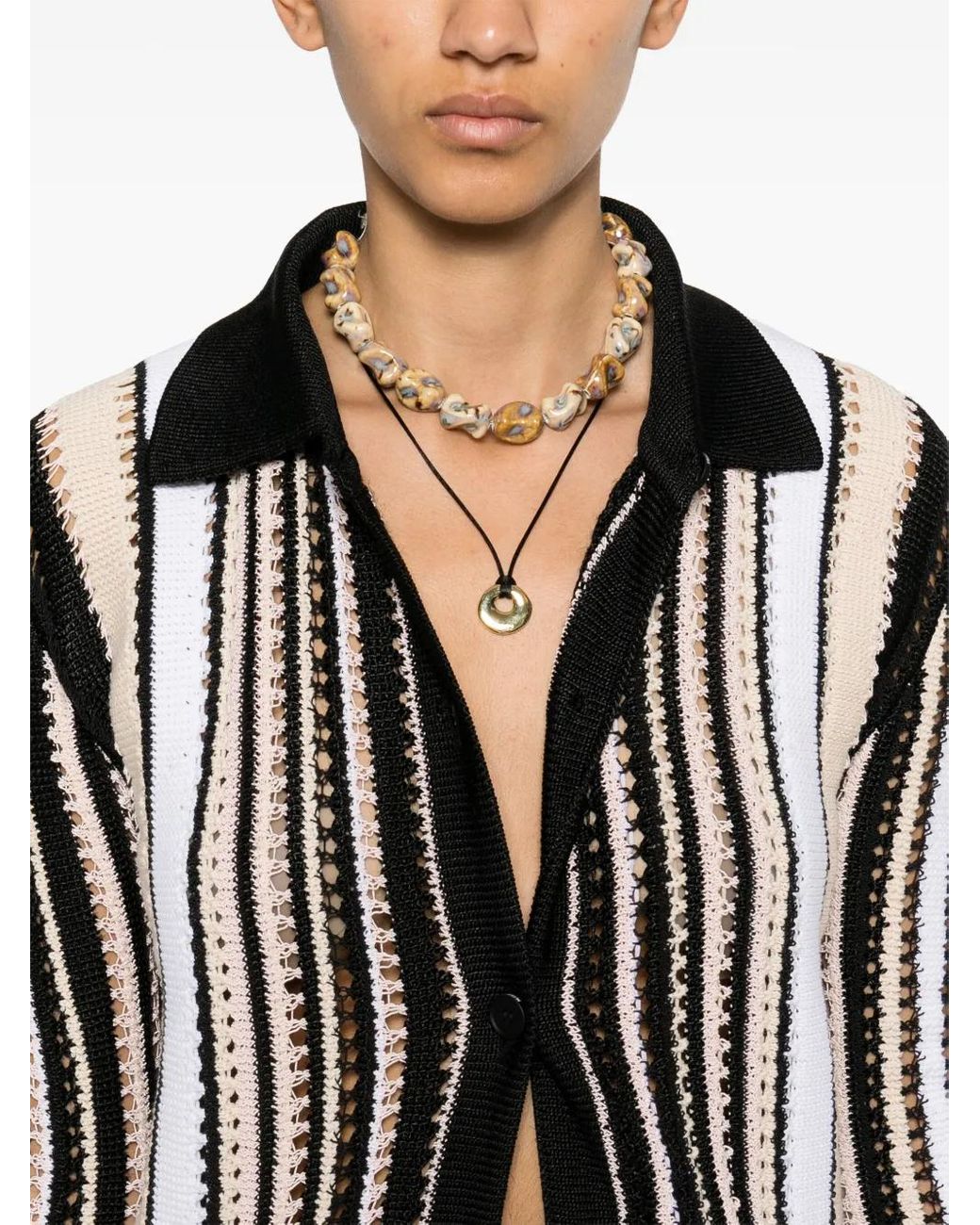 Missoni Gestreepte Jas in het Black