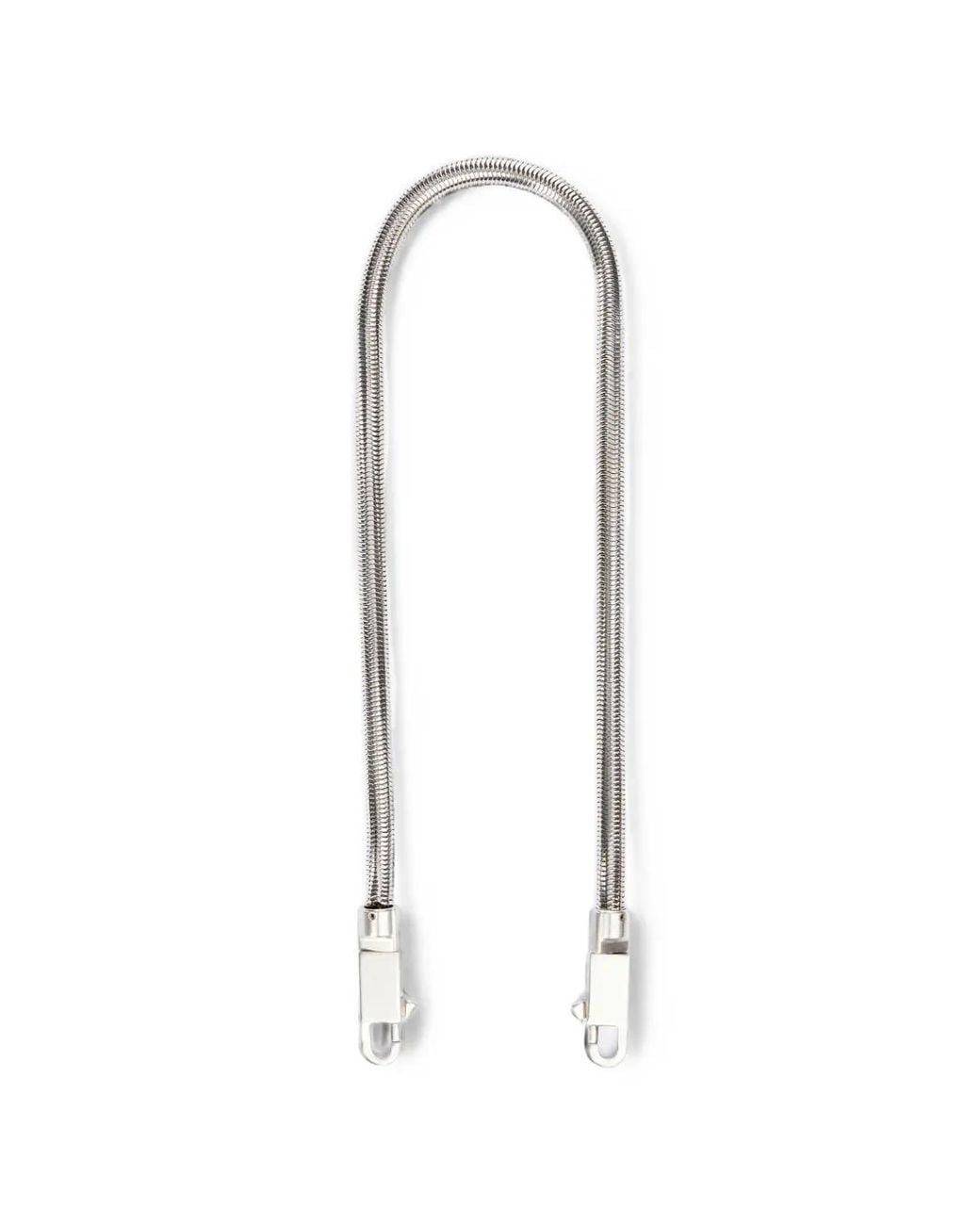 Rick Owens White Snake-Link Lobster-Clasp Chain