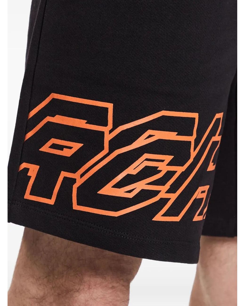 John Richmond Blue Drawstring Graphic Shorts for men
