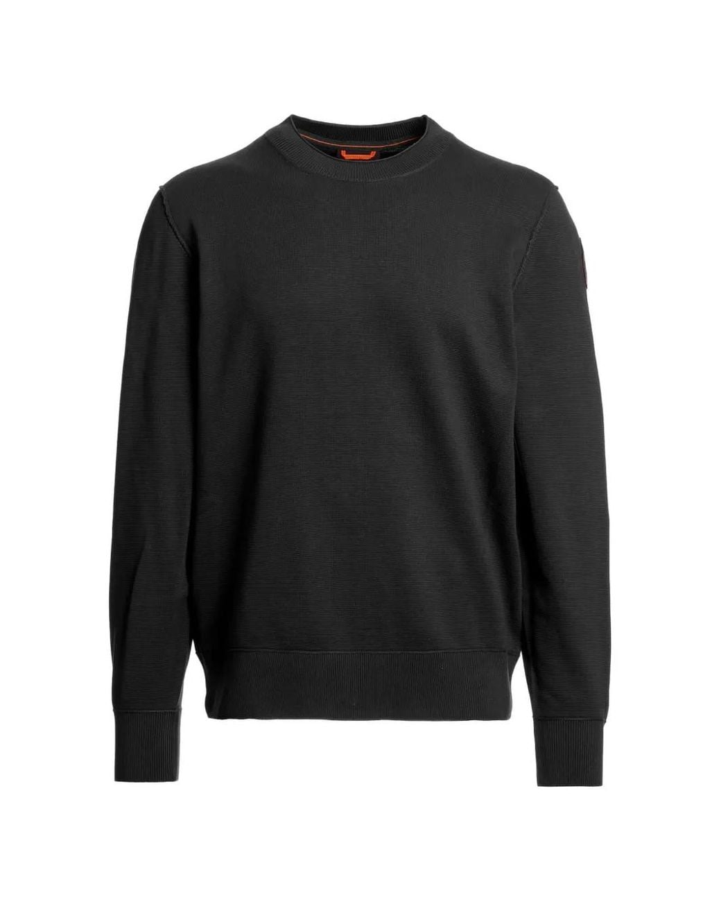 Parajumpers Black Basic Braw Milano-Knit Sweater for men