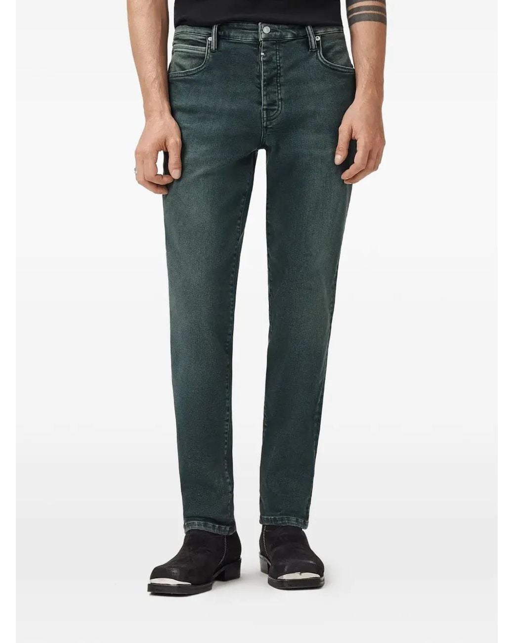 AllSaints Blue Washed Denim Jeans for men