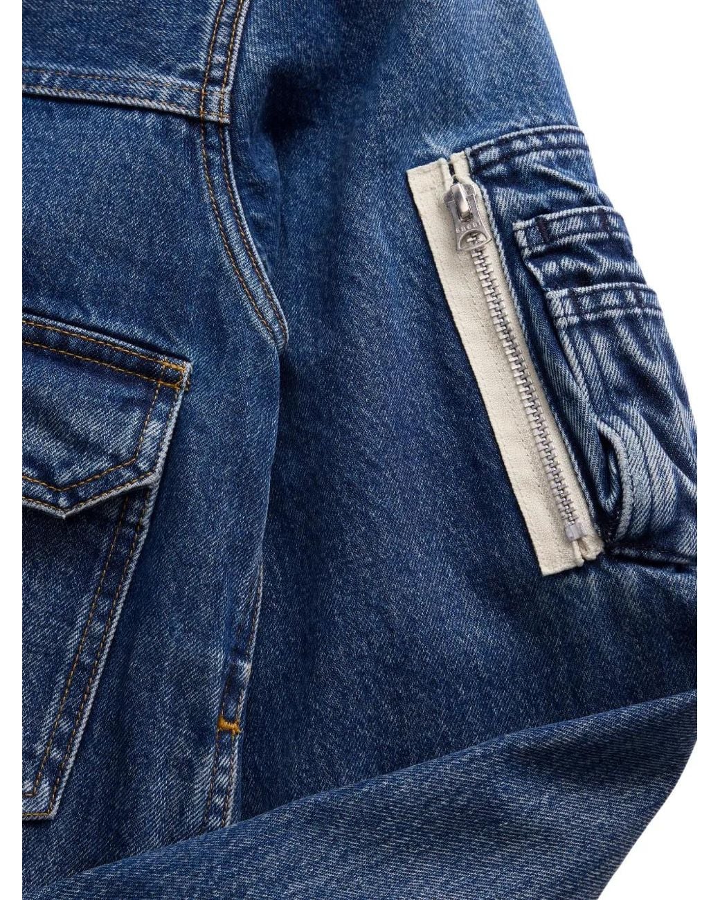 Sacai Blue X Levi's Zip-Up Denim Jacket for men