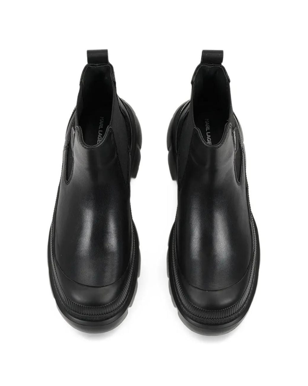 Karl Lagerfeld Black Chunky-Sole Chelsea Boots
