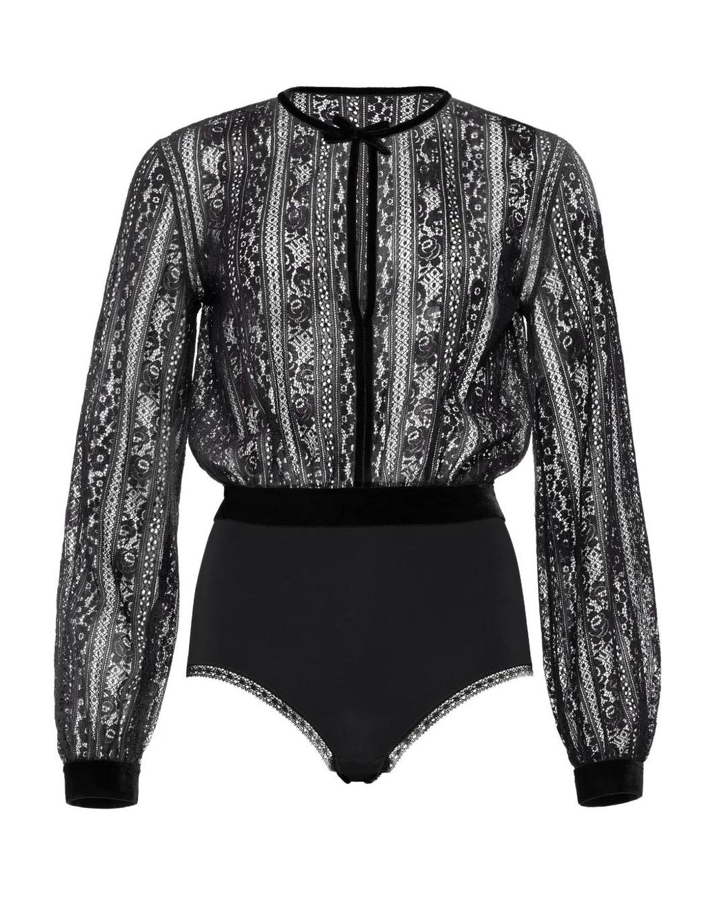 Body Voltige Con Inserti di Eres in Black