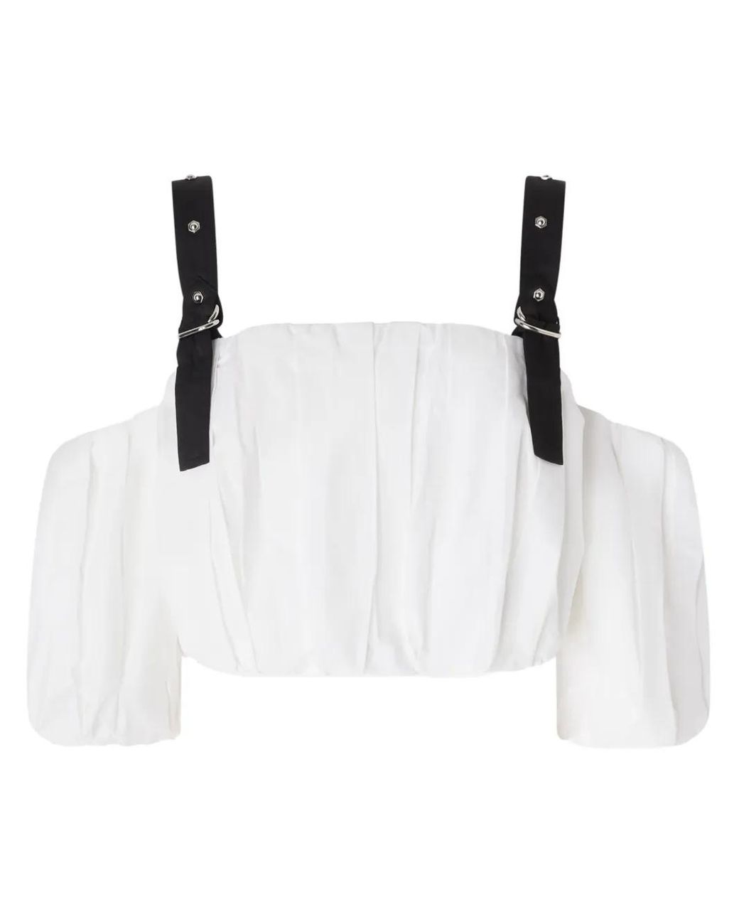 Pinko White Multicoloured Tank Top With Textured Design