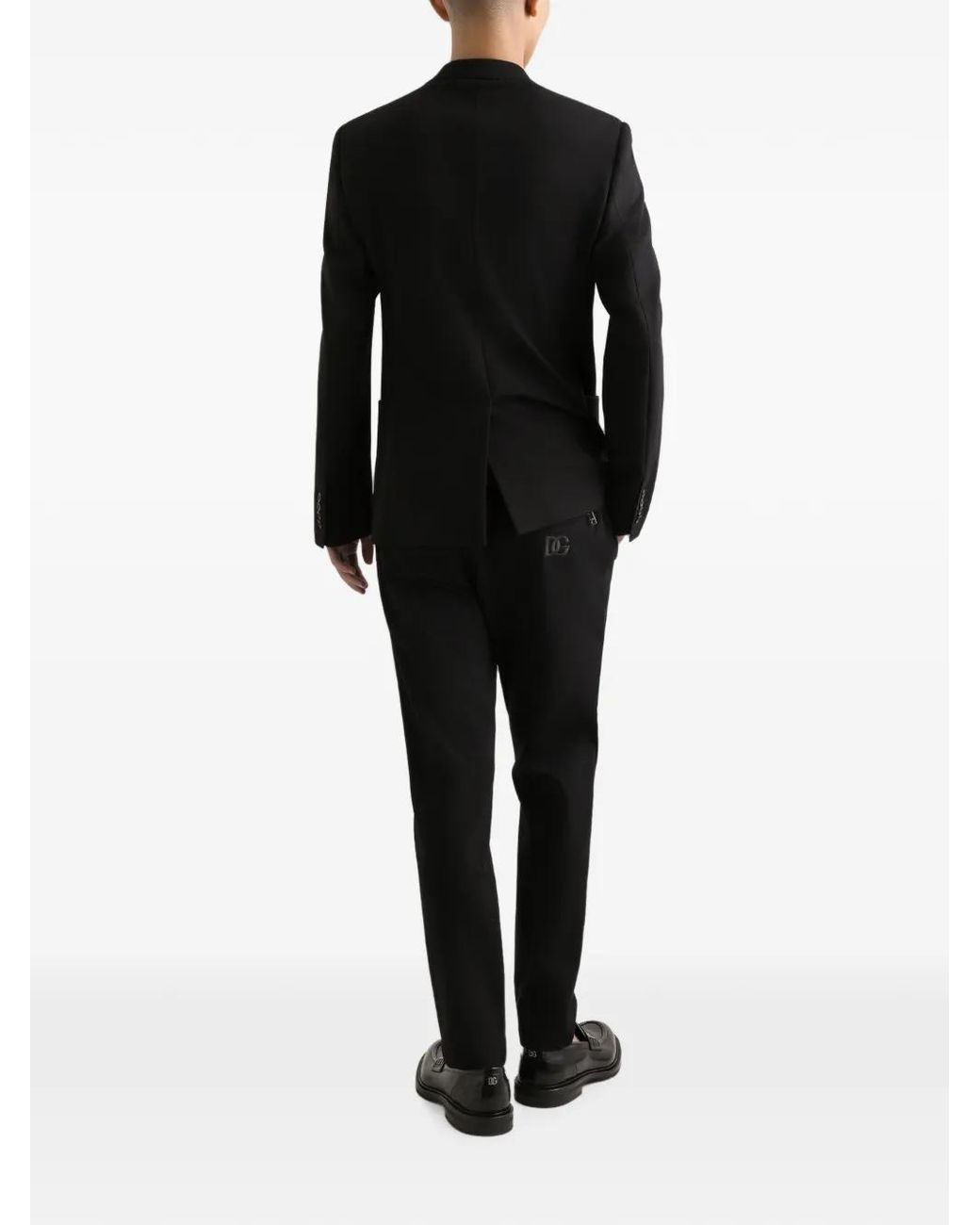 Dolce & Gabbana Black Logo-Patch Track Pants for men
