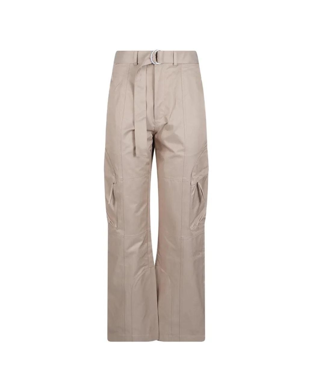 Frankie Shop Natural Kelly Belted Cargo Pants