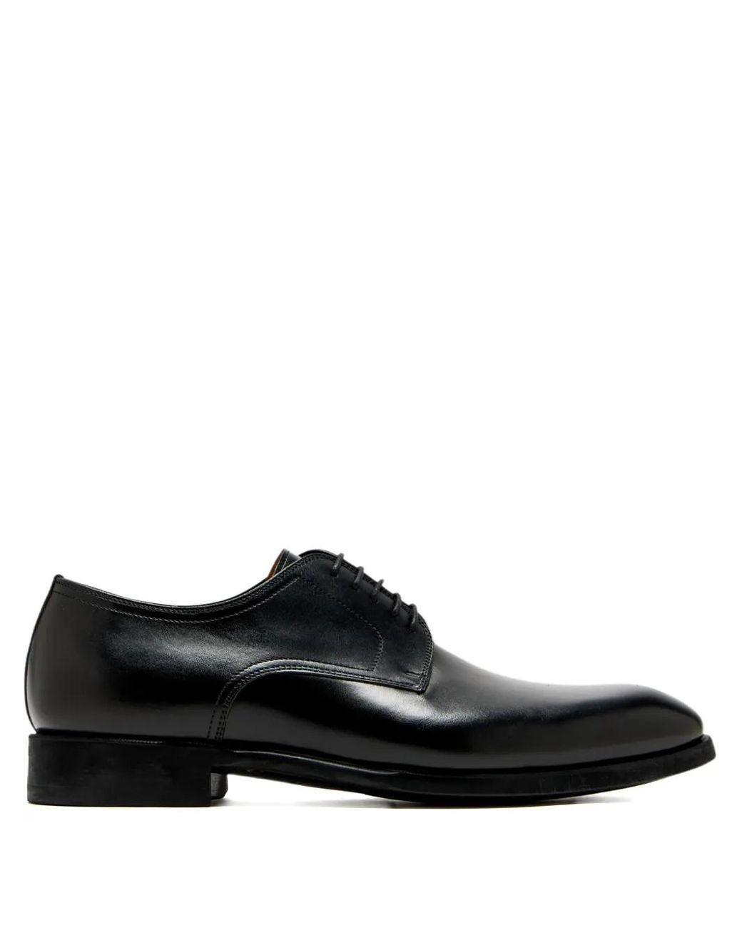Magnanni Shoes Black Leather Derby Shoes for men