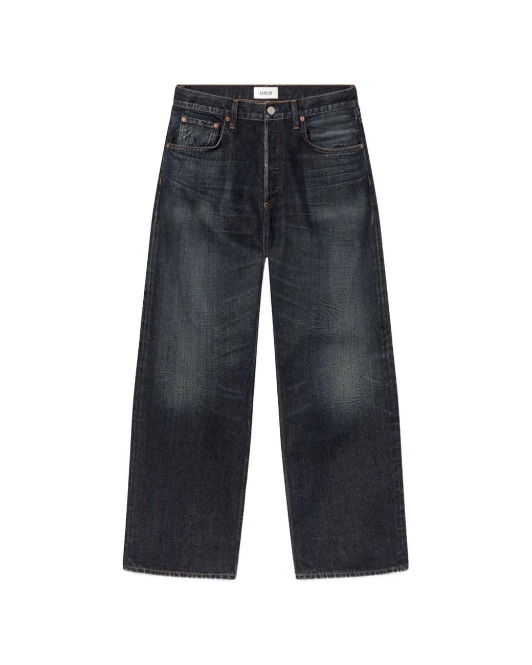 Agolde Blue Magnus Wide-Leg Straight Jeans for men
