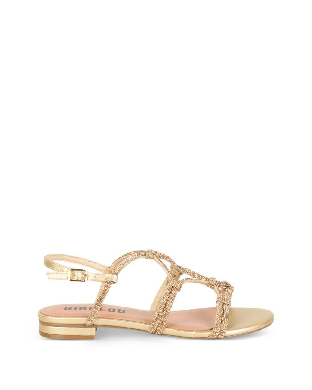 Bibi Lou Natural Quail Crystal-Embellished Sandals