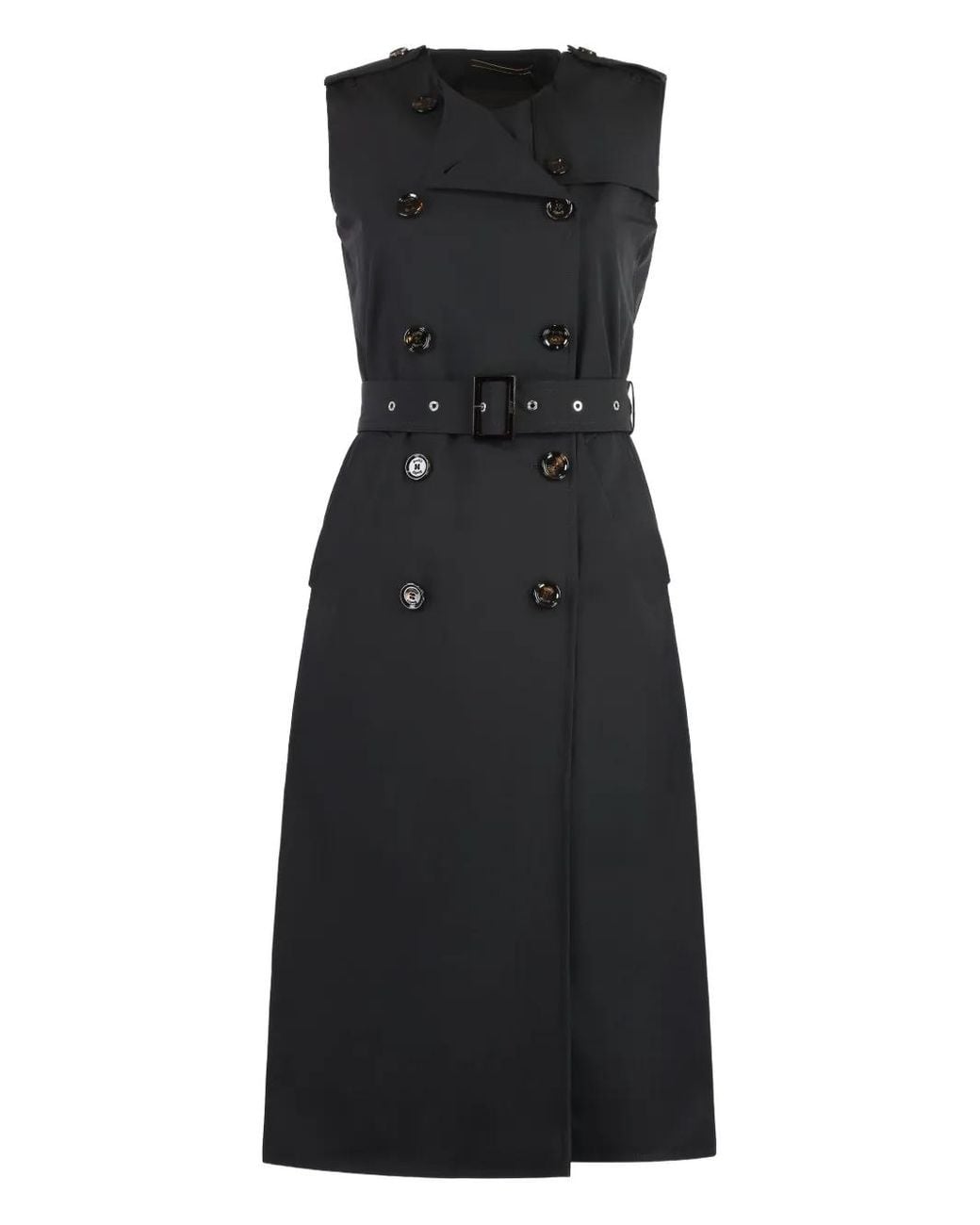 Moorer Black Aurelia Trench Coat
