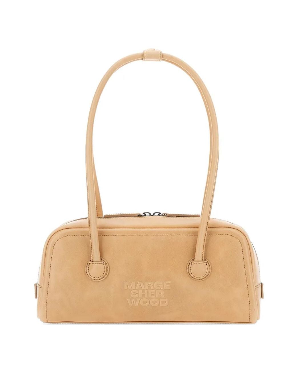 MARGE SHERWOOD Natural "Soft Boston Ew" Leather Bag