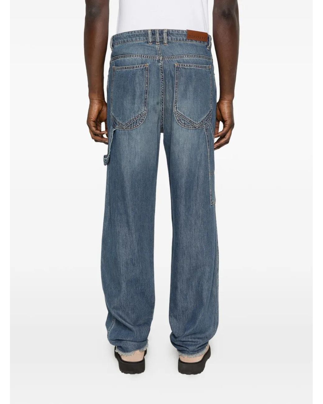 DARKPARK Blue Frayed Jeans for men