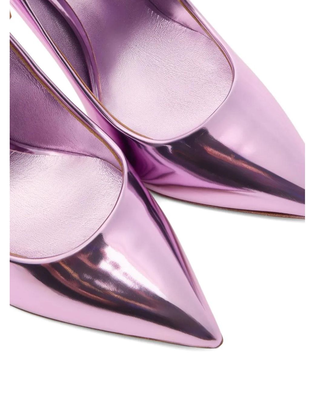 Casadei Pink 120Mm Blade Interstellar Metallic Pumps