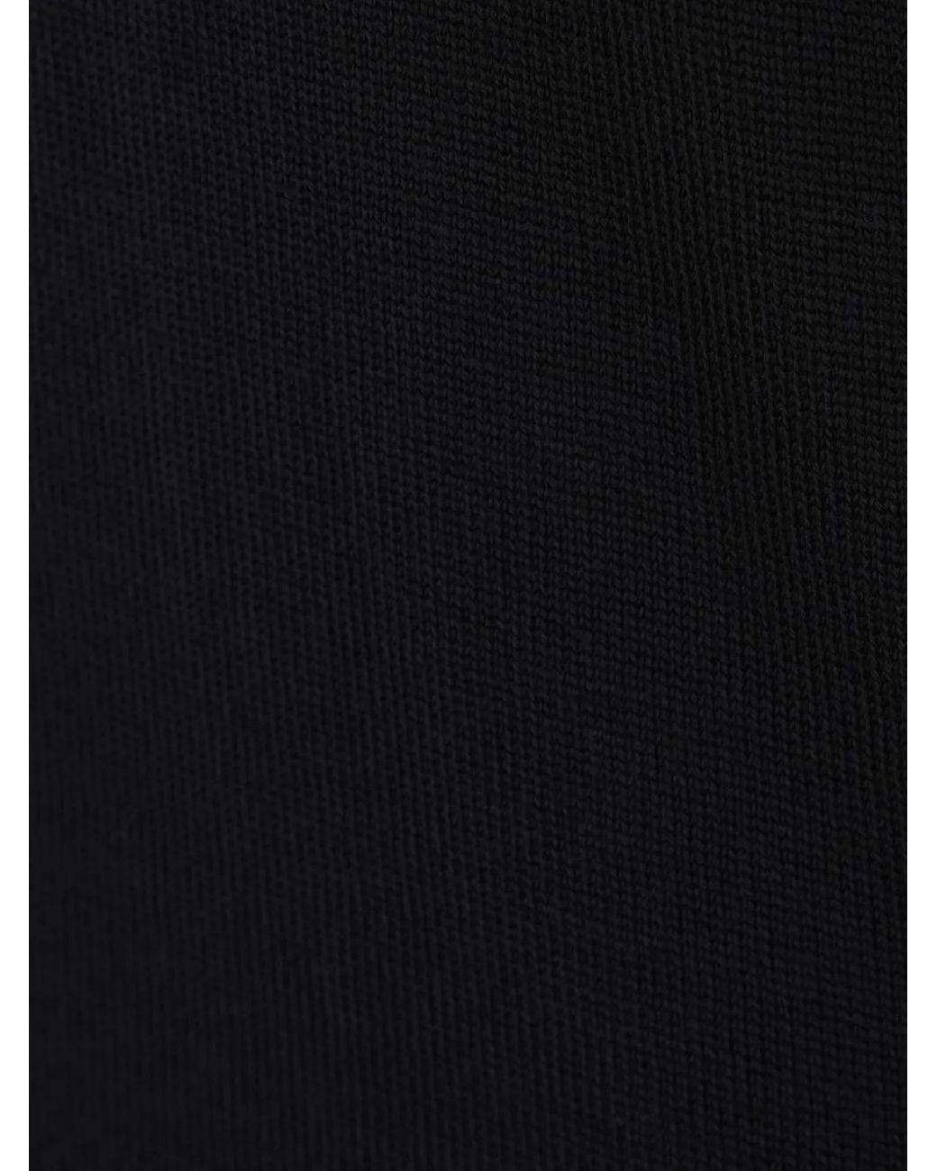 Roberto Collina Black Turtleneck Merino-Wool Sweater for men