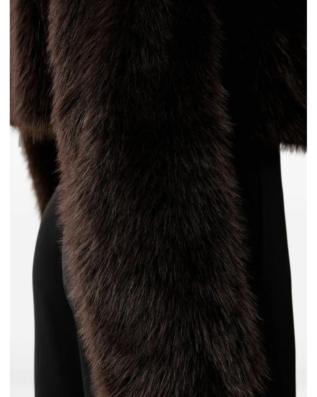 Twinset Black Short Faux Fur Jacket