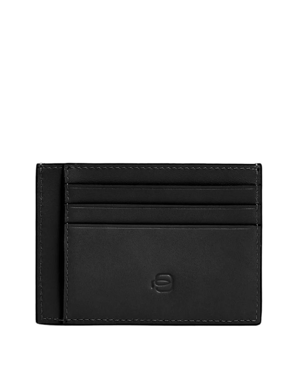 Piquadro Black Logo-Plaque Cardholder
