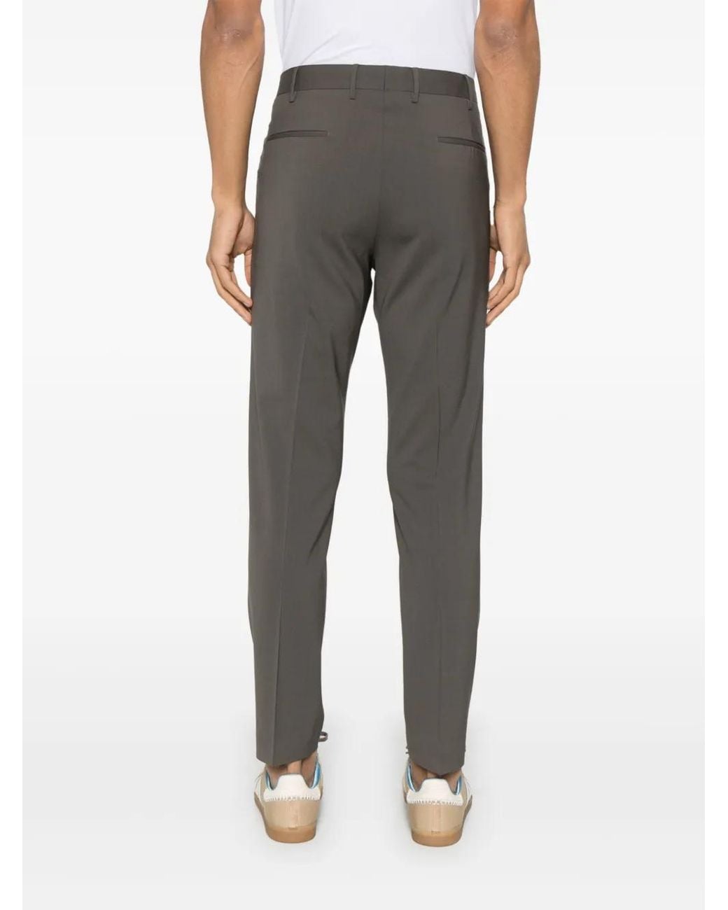PT Torino Gray Tapered Trousers for men