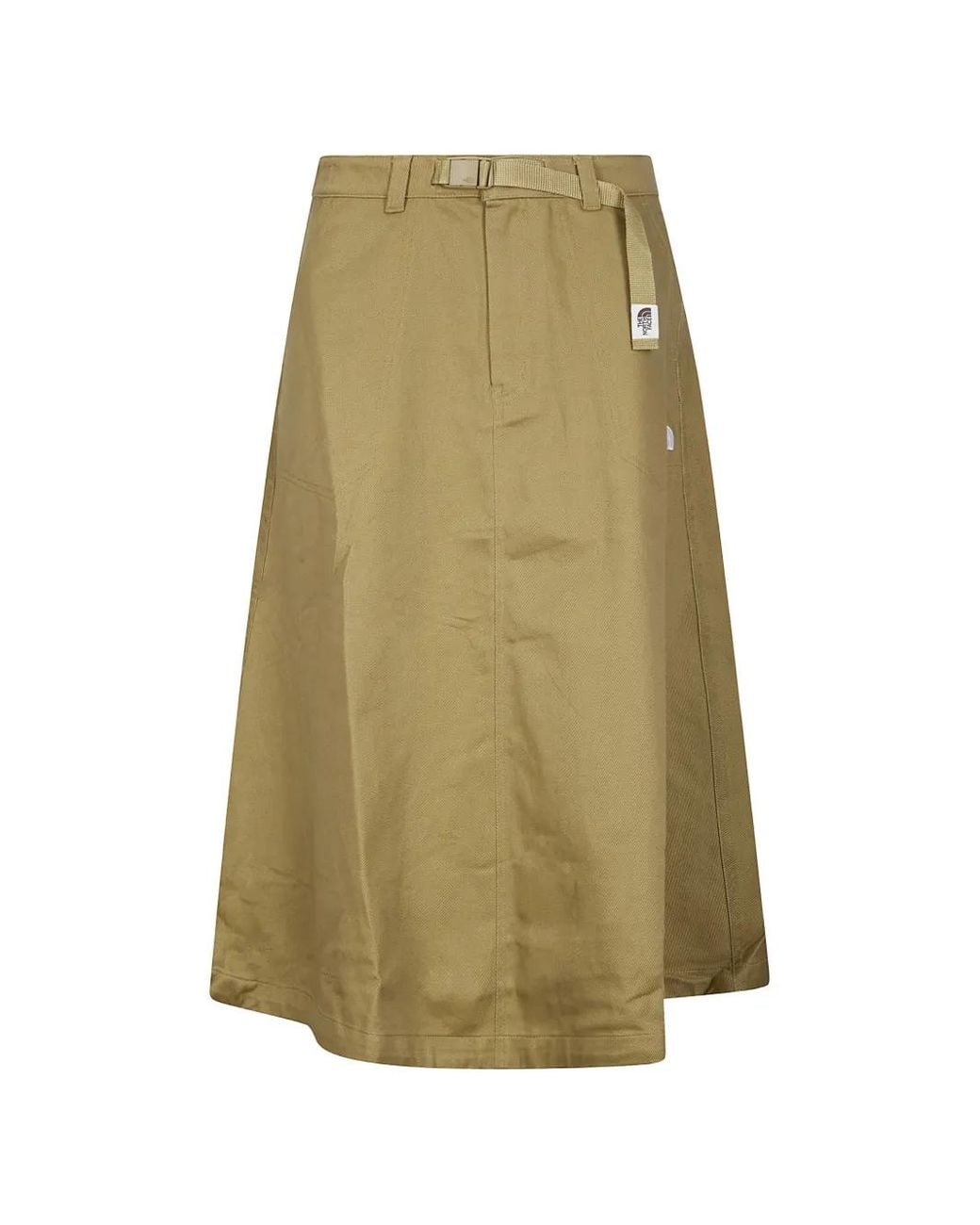 The North Face Green M66 Belted Twill Midi Skirt