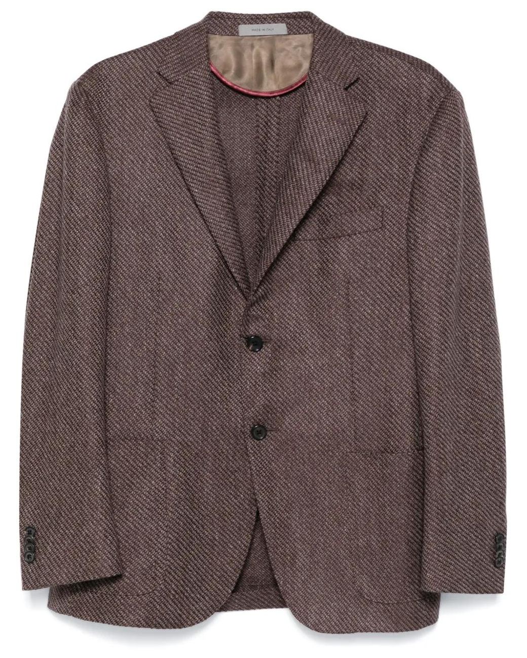 Corneliani Brown Single-Breasted Blazer for men