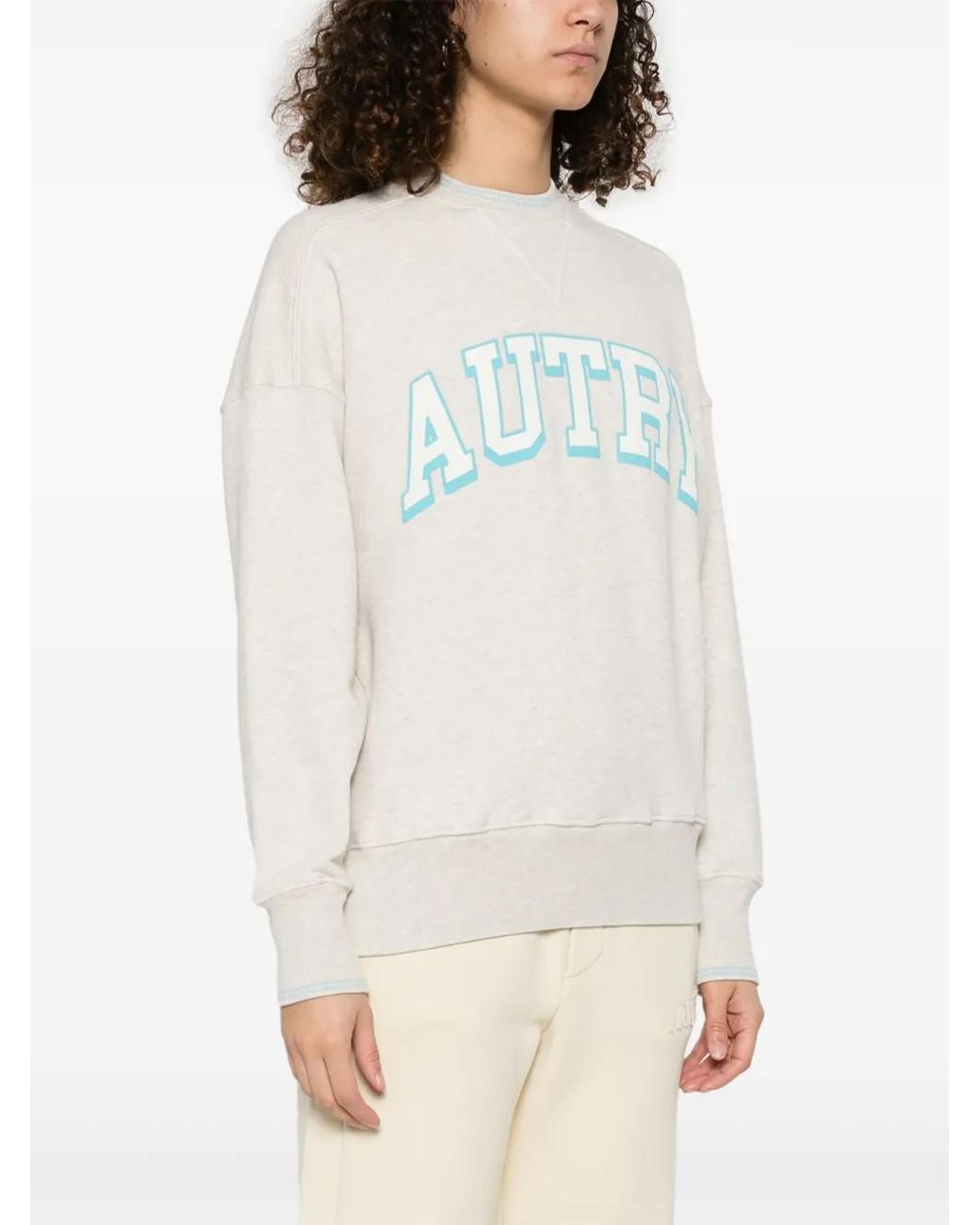 Autry White Logo-Stamp Sweatshirt