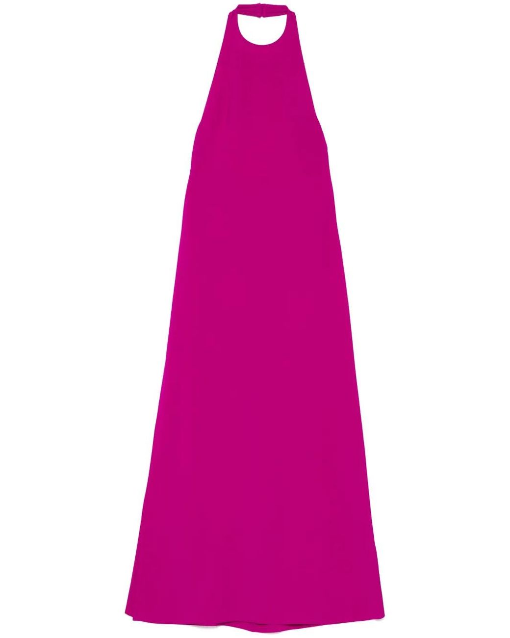 Amsale Pink Italian Stretch Crepe Halter Dress