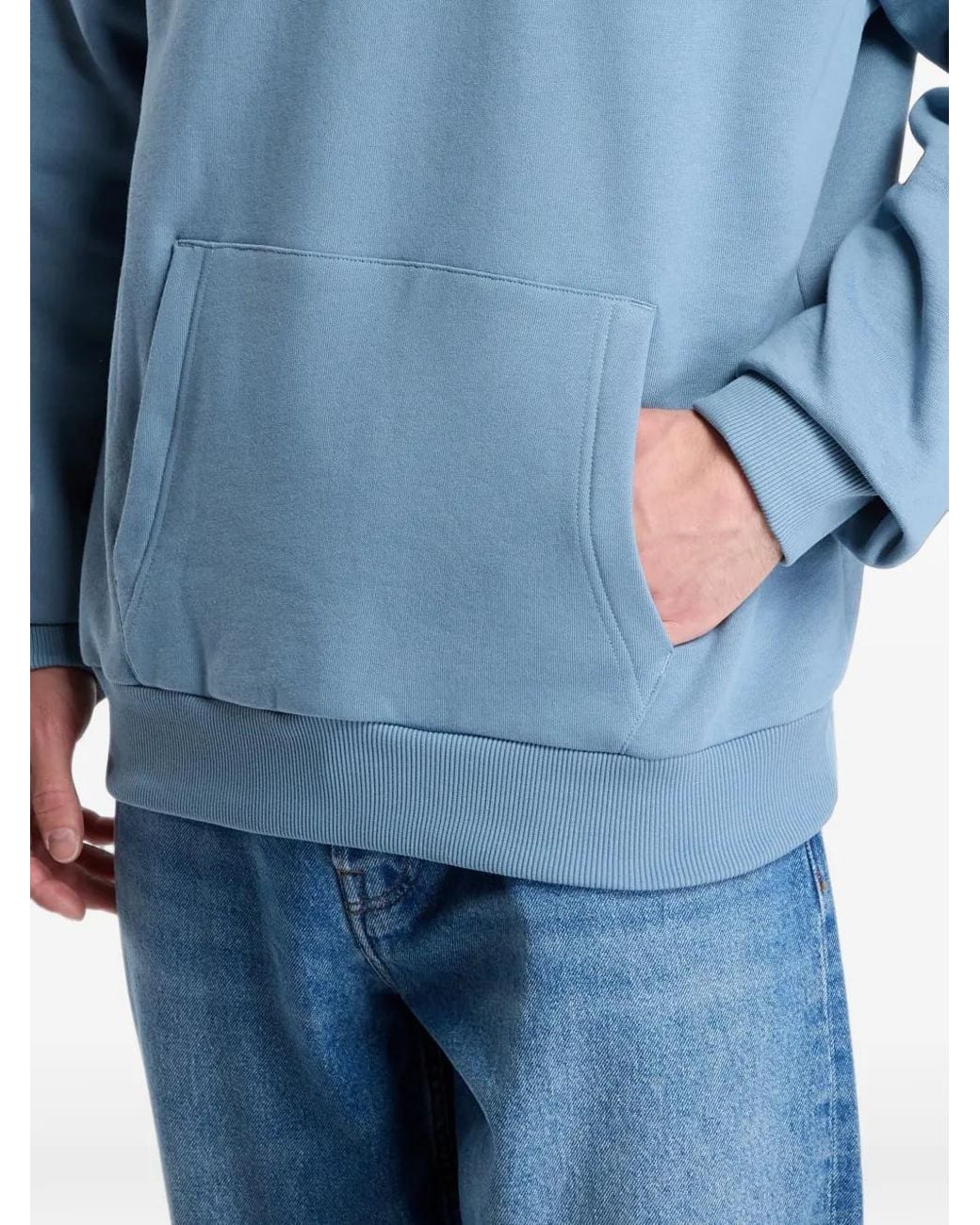 Lacoste Blue Fleece Hooded Sweatshirt for men