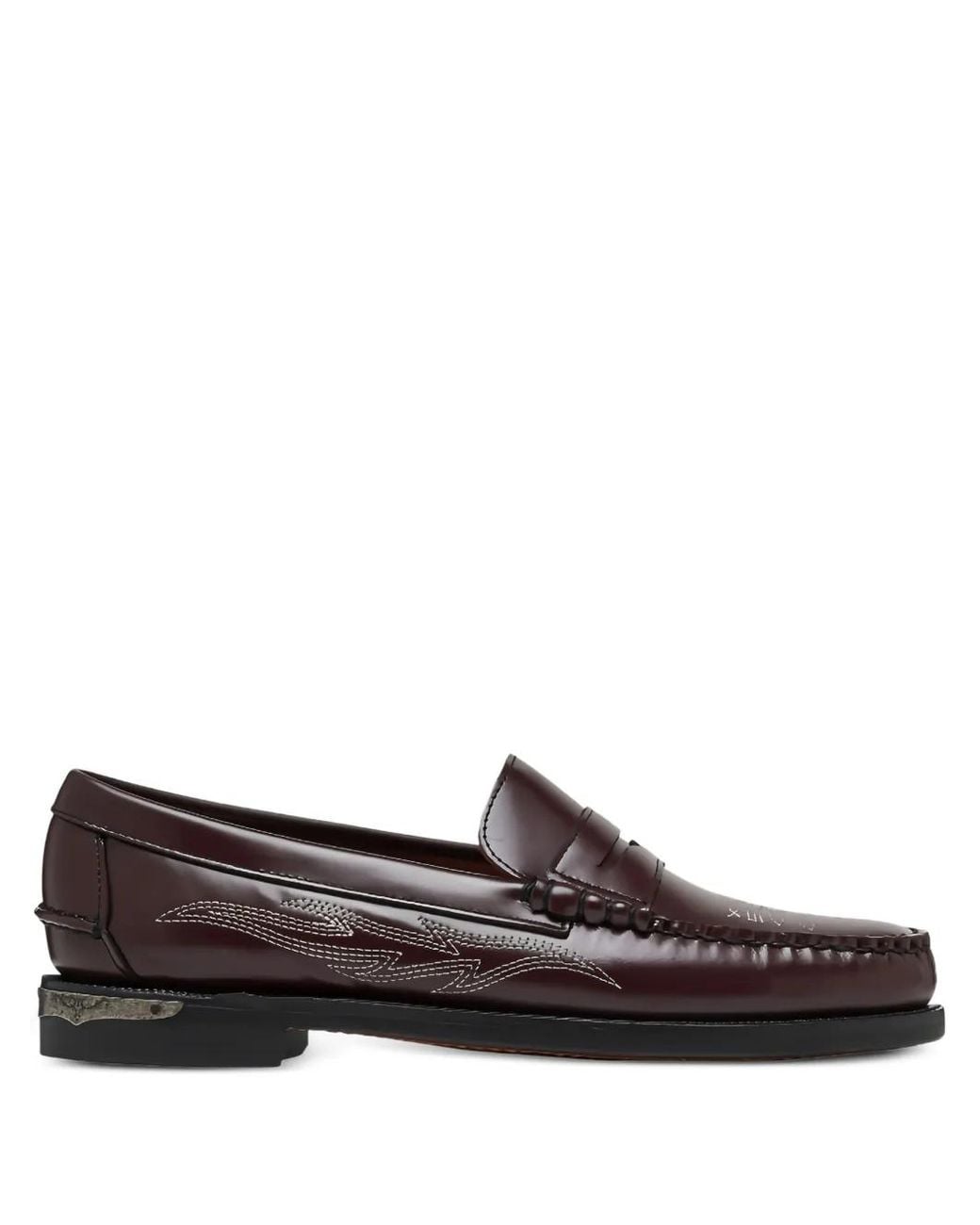 Sebago Brown Dan El Paso Embroidered Loafers