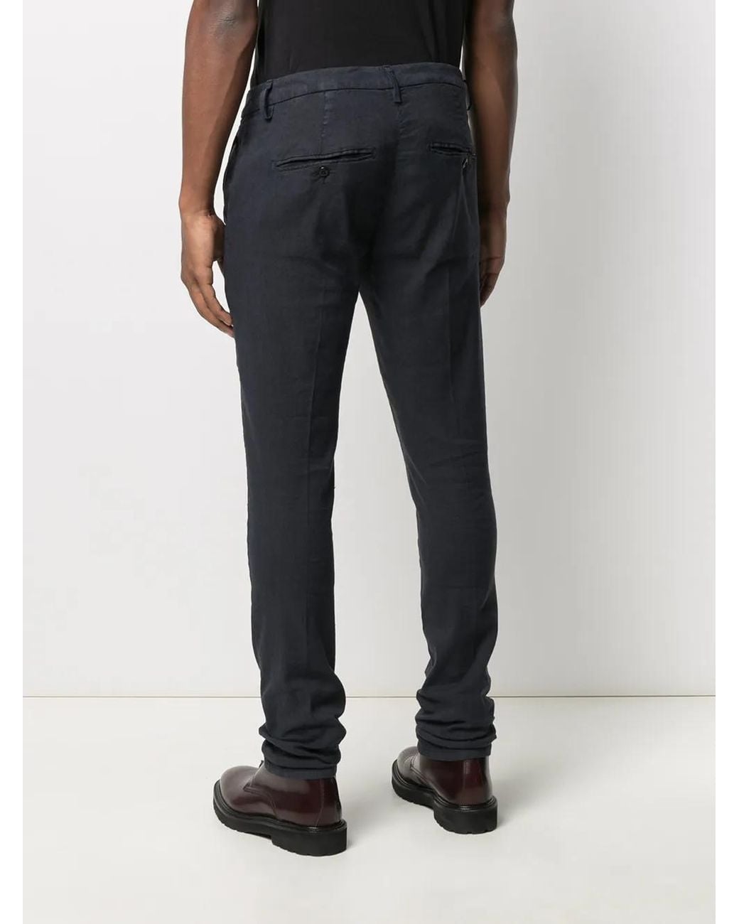 Dondup Blue Slim-Cut Trousers for men