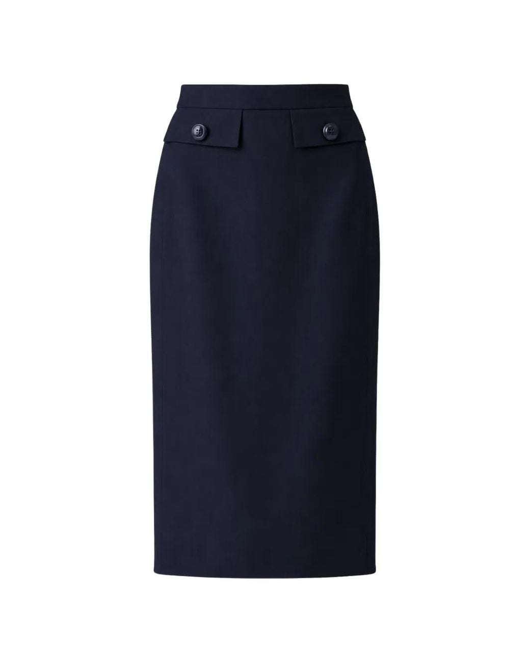 Elisabetta Franchi Blue Jupe Fendue Sur Le Côté À Boutons Décoratifs
