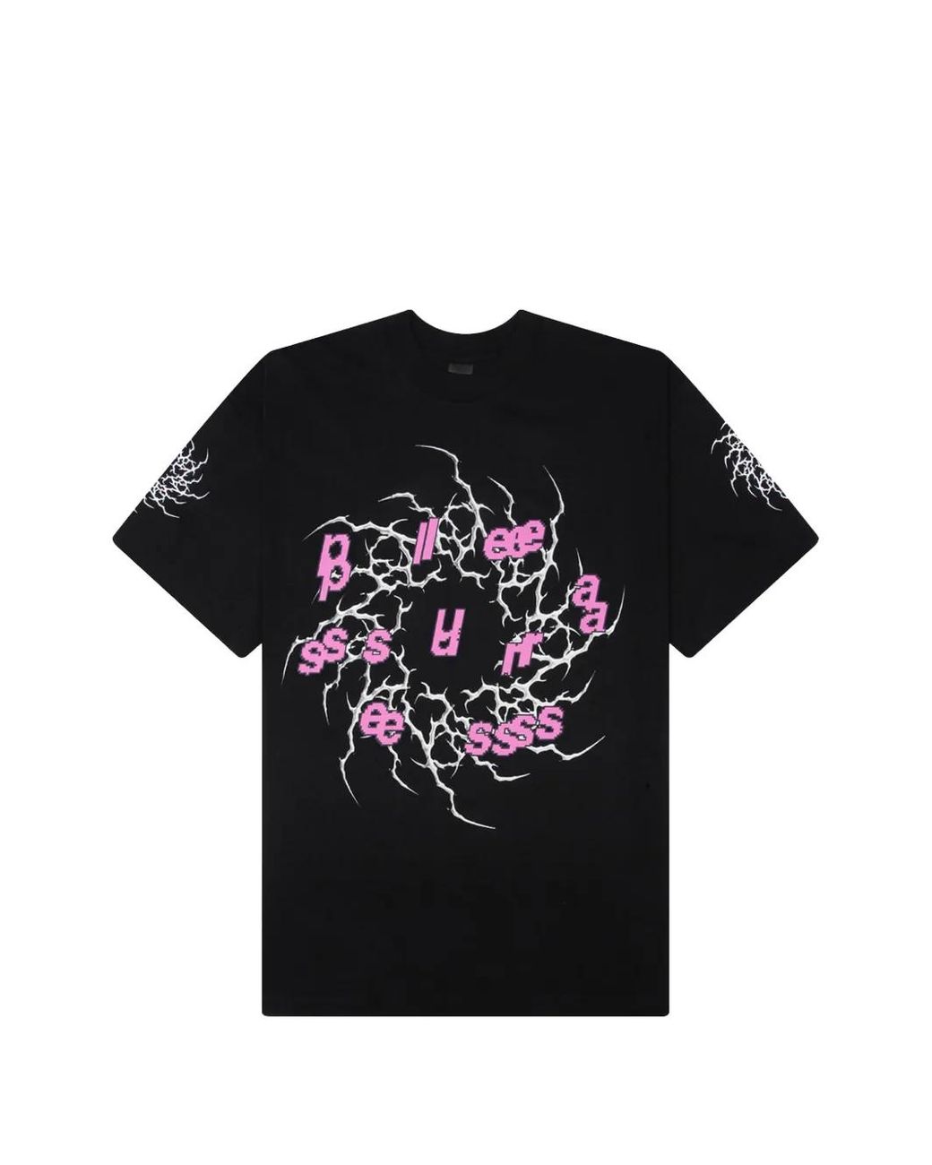 Pleasures Black Rotation Graphic-Print T-Shirt for men