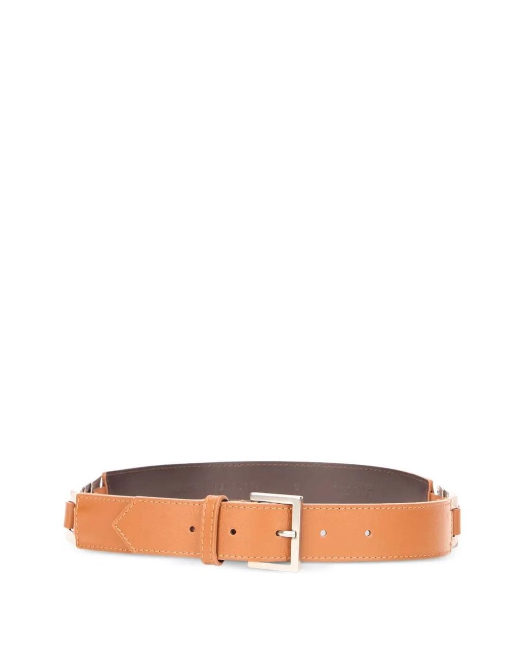 Alberta Ferretti White Buckle-Fastening Leather Belt