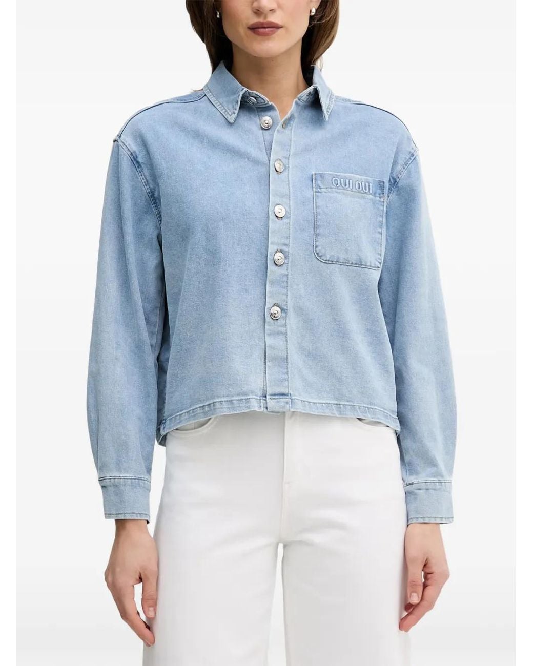 Ouí Denim Blouse in het Blue