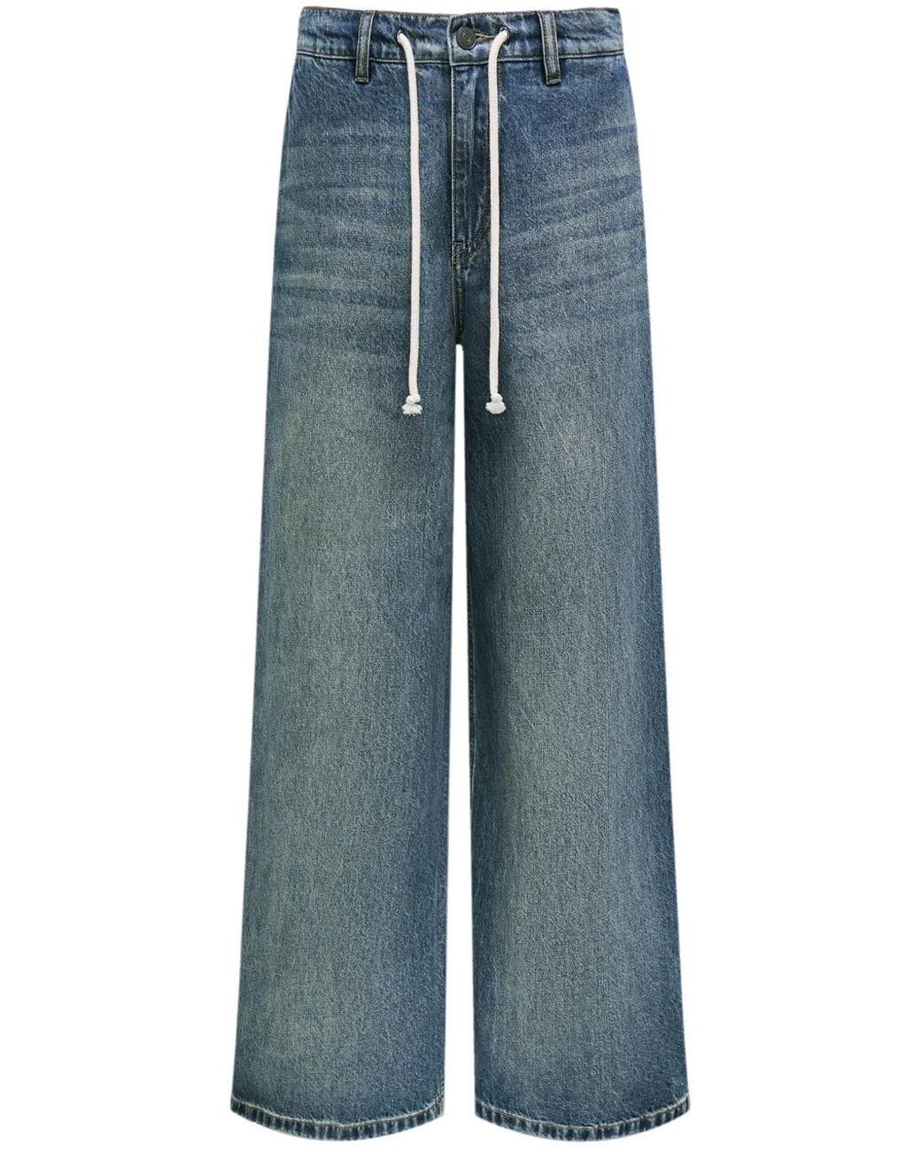 12 STOREEZ Blue Mid-Rise Wide-Leg Jeans