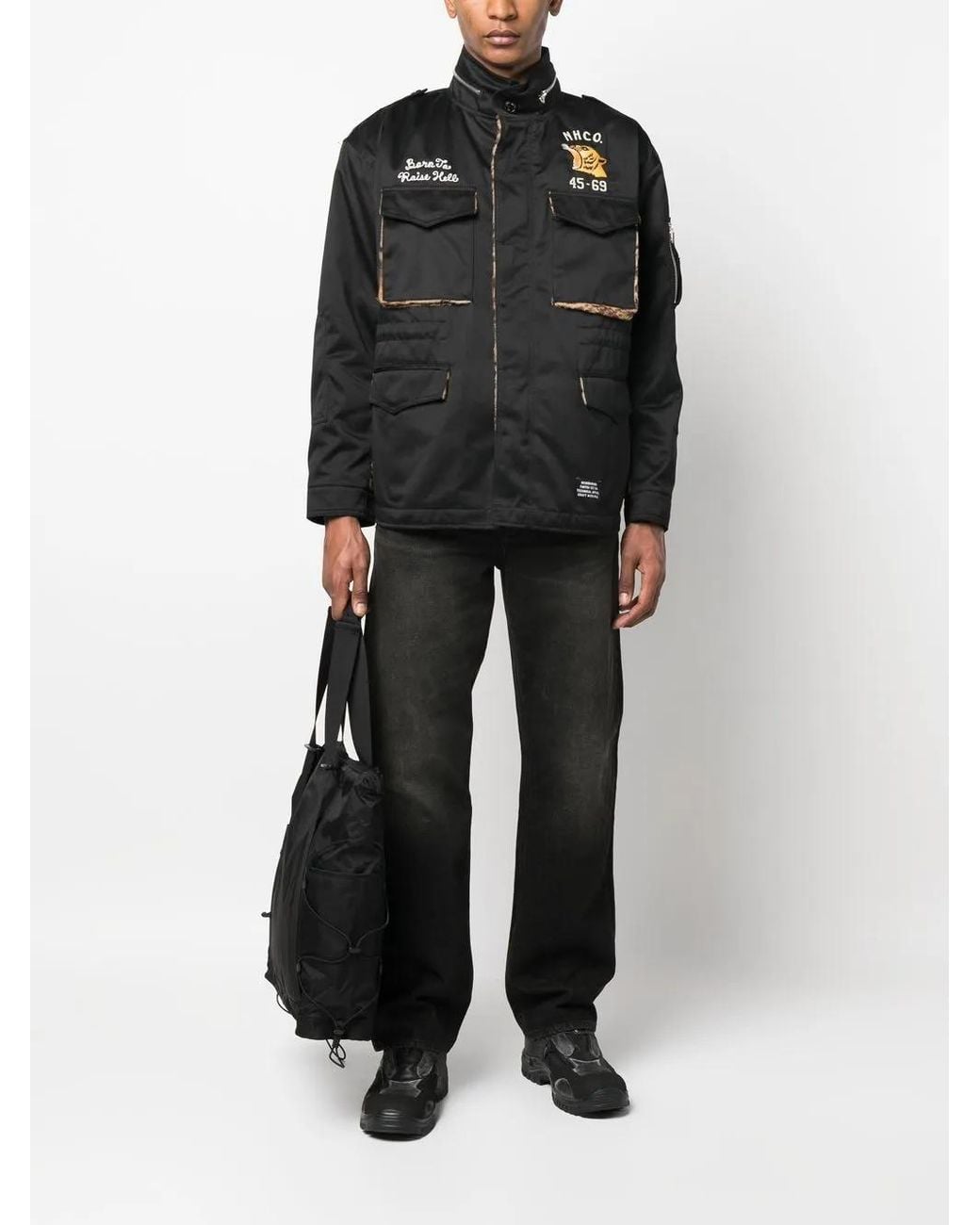 Neighborhood Black M-65 Padded Jacket for men