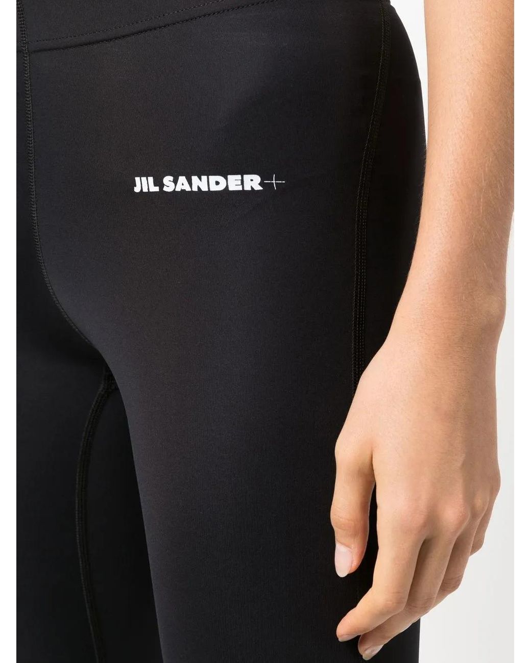 Jil Sander Blue Logo Print Leggings