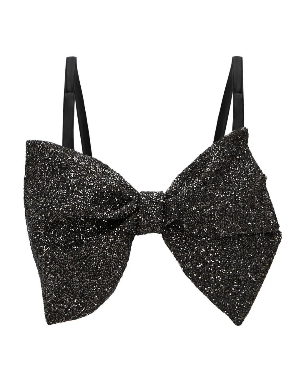 Lika Black Bow-Embellished Cut-Out Blouse