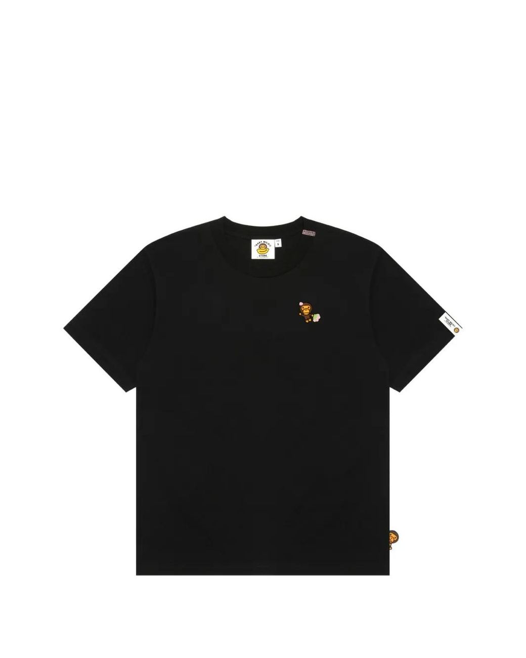 *BABY MILO® STORE BY *A BATHING APE® Black Embroidered T-Shirt
