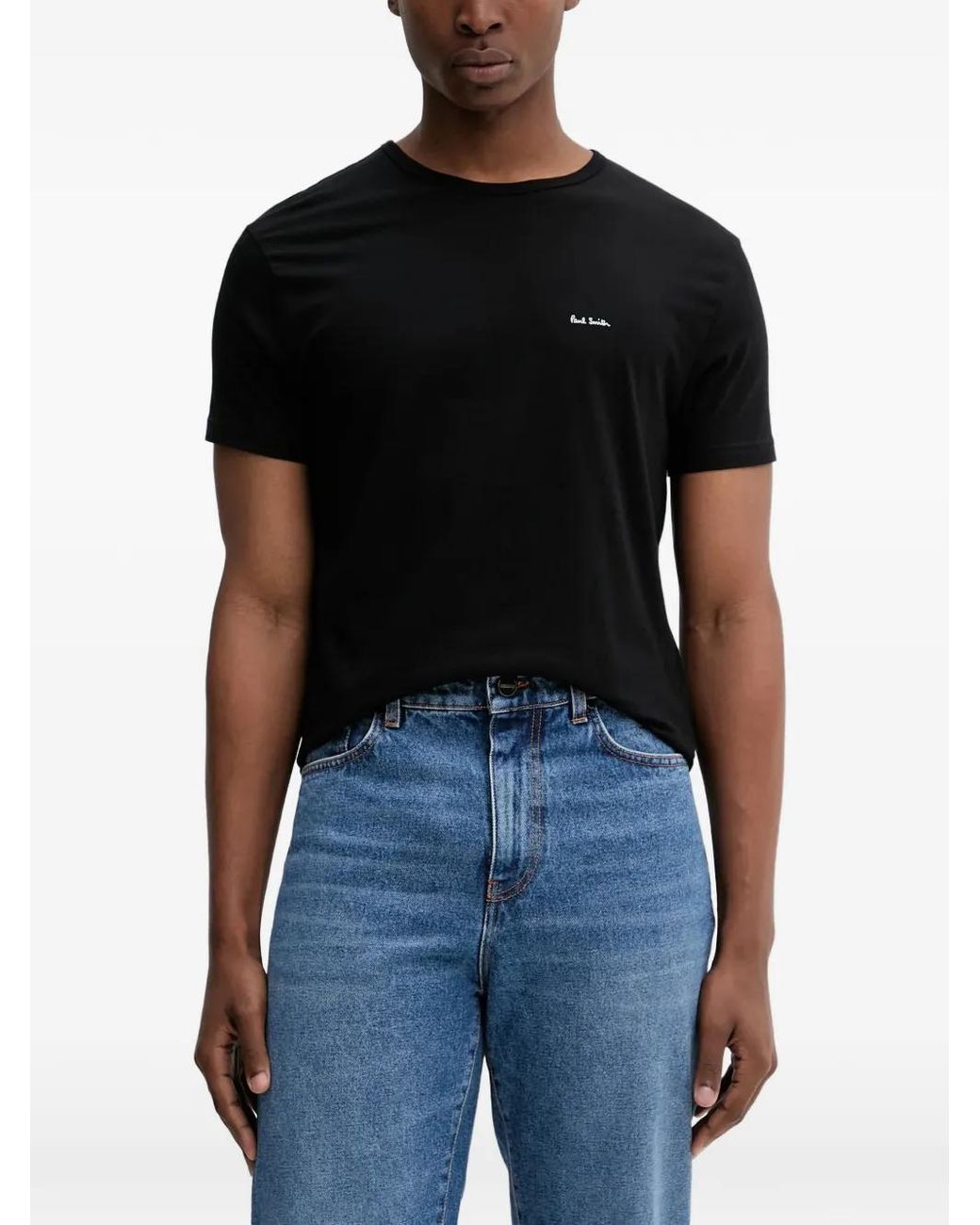 Paul Smith Black Organic Cotton T-Shirt for men