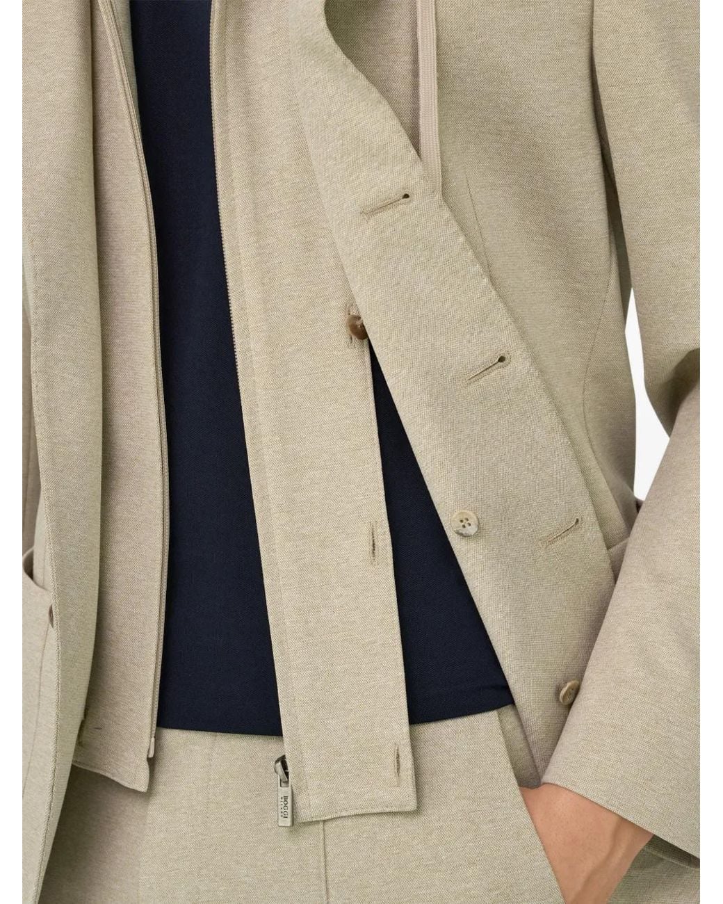 Boggi White Madison Sweatshirt Jacket for men