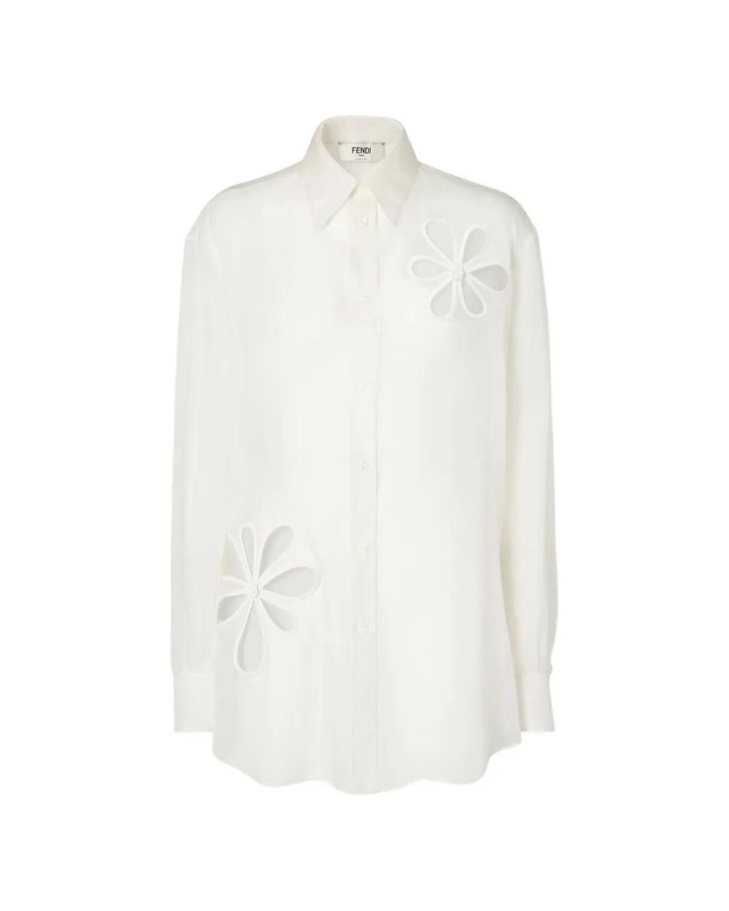 Fendi White Long-Sleeved Shirt
