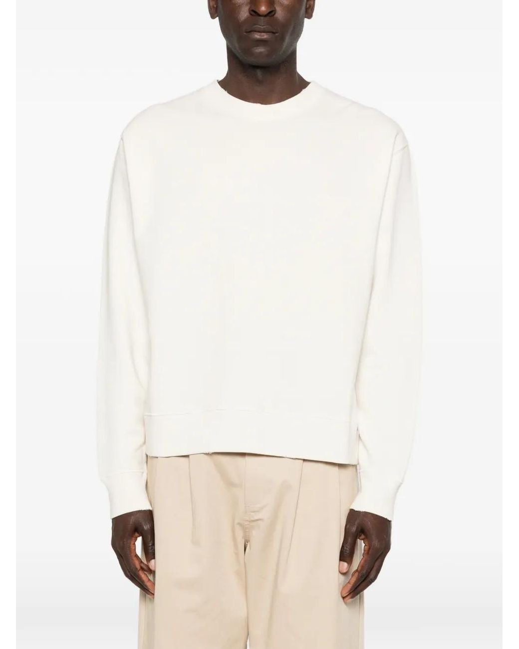 Golden Goose Deluxe Brand White Cotton Crewneck Sweatshirt