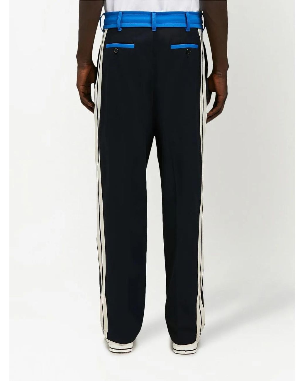 Palm Angels Blue Belted Track Pants for men