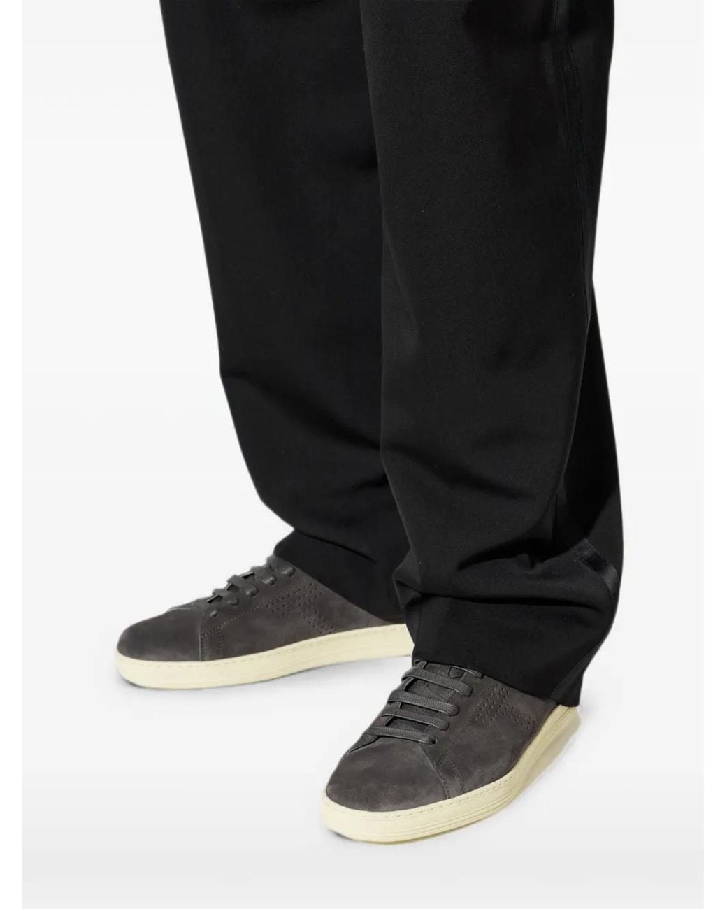 Tom Ford Black Suede Sports Shoes for men