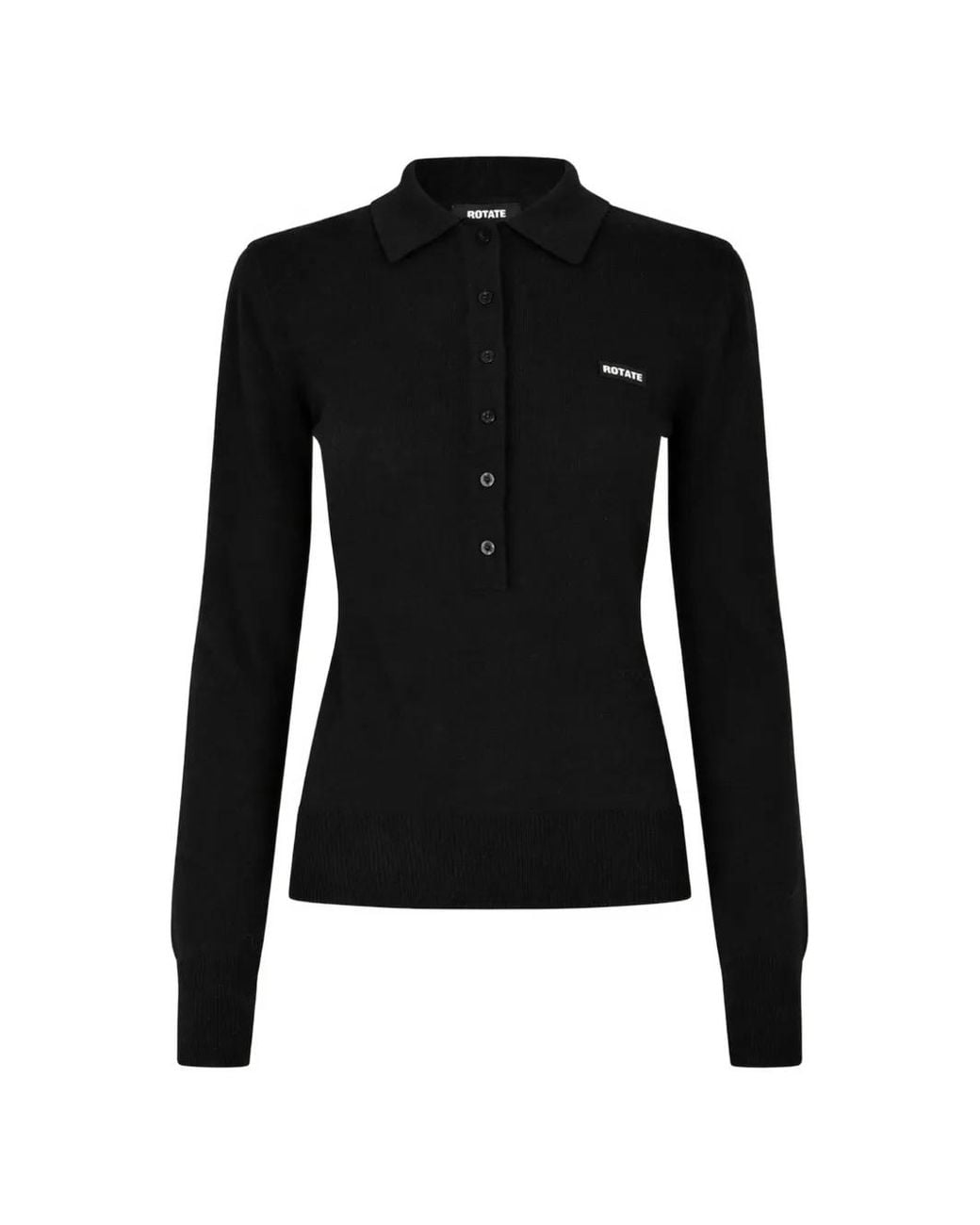 ROTATE BIRGER CHRISTENSEN Black Polo À Patch Logo