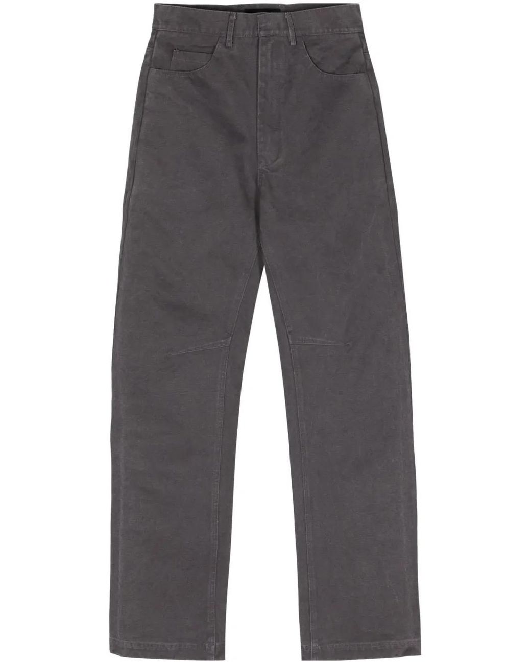 Entire studios Gray Task Mid-Rise Straight-Leg Trousers